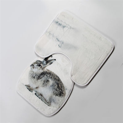 Wrinkle Resistant Grey Memory Foam Bath Mat Water Absorbent